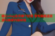 糖心vlog会员哪个好用 享专属高清资源与独家内容体验