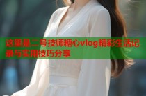 这里是二号技师糖心vlog精彩生活记录与实用技巧分享