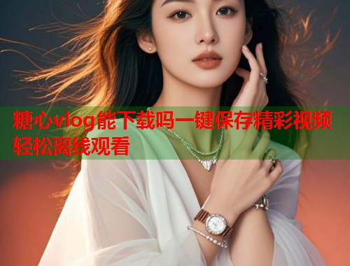 糖心vlog能下载吗一键保存精彩视频轻松离线观看  第1张